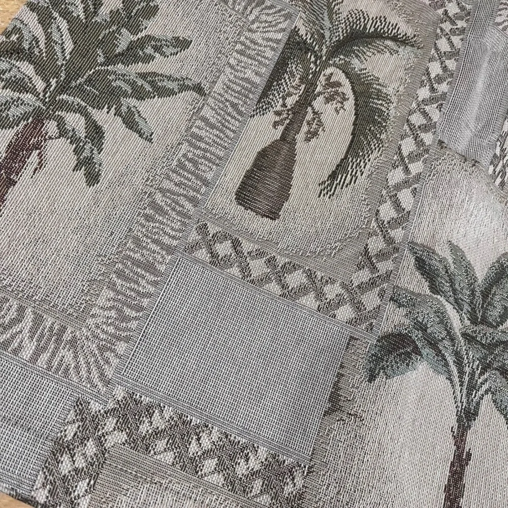 JCPenney Home Collection Tropical Palm Tree‎ Tapestry Window Valance 18x86 Beige